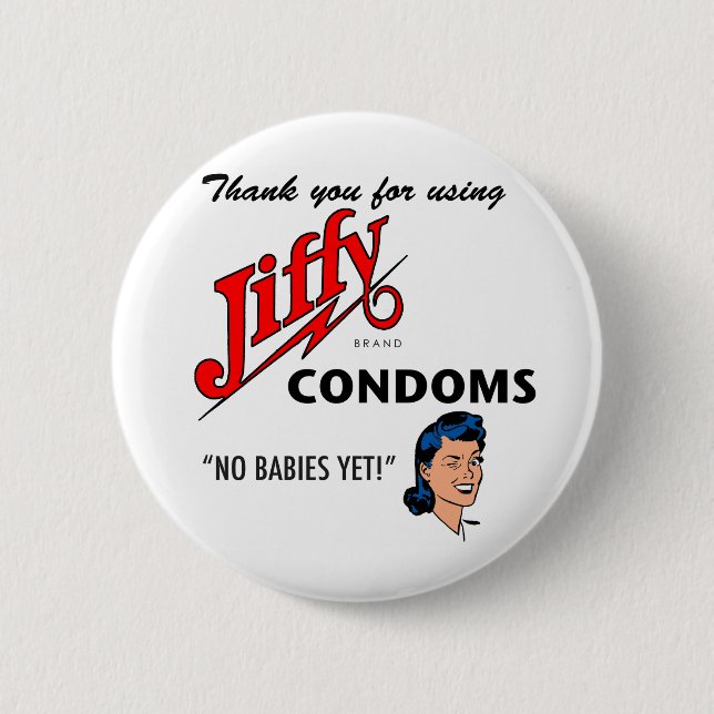 Jiffy Brand Condom Gear! Knapp (Framsida)