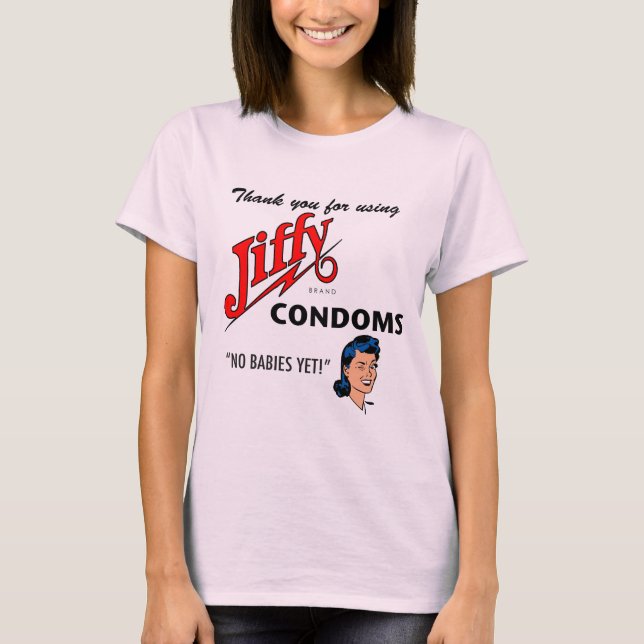 Jiffy Brand Condom Gear! T-shirt (Framsida)