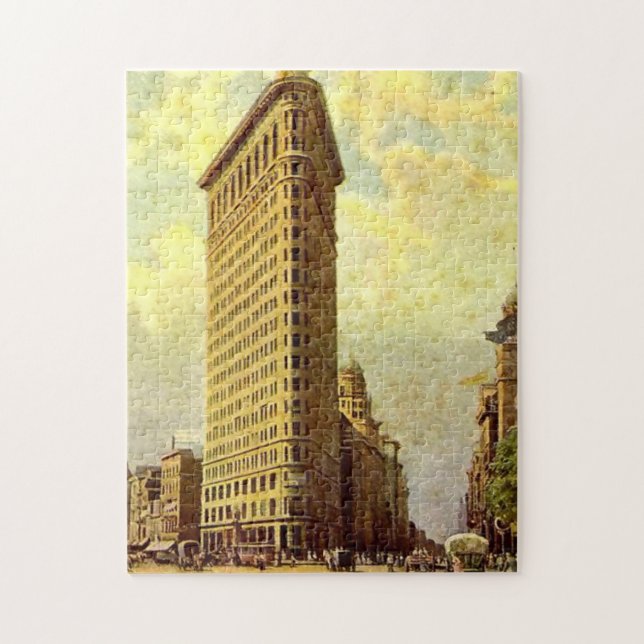 Jig-Saw Puzzle - Flatiron Byggnad, NYC Pussel (Vertikal)