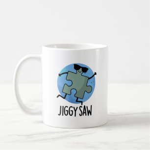 Jiggy Saw Funny Dancing Jigszle Puzzle Pun Kaffemugg