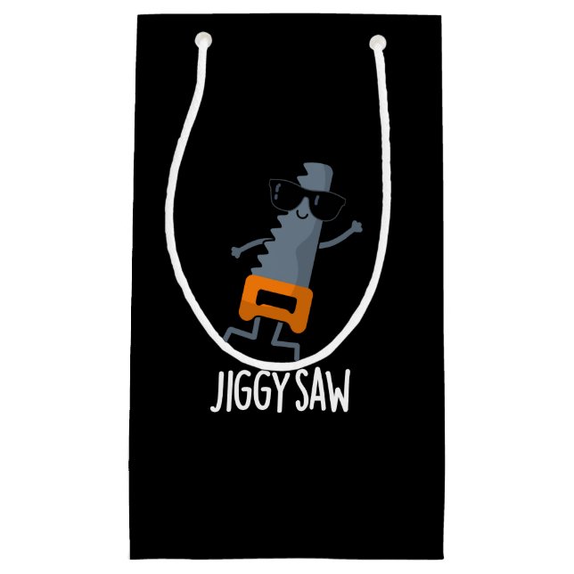 Jiggy Saw Funny Dancing Verktyg Pun Mörk BG (Framsidan)