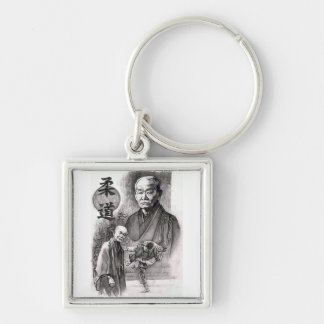 Jigoro Kano keychain Fyrkantig Silverfärgad Nyckelring