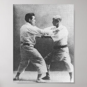 Jigoro Kano och Kyuzo Mifune Poster