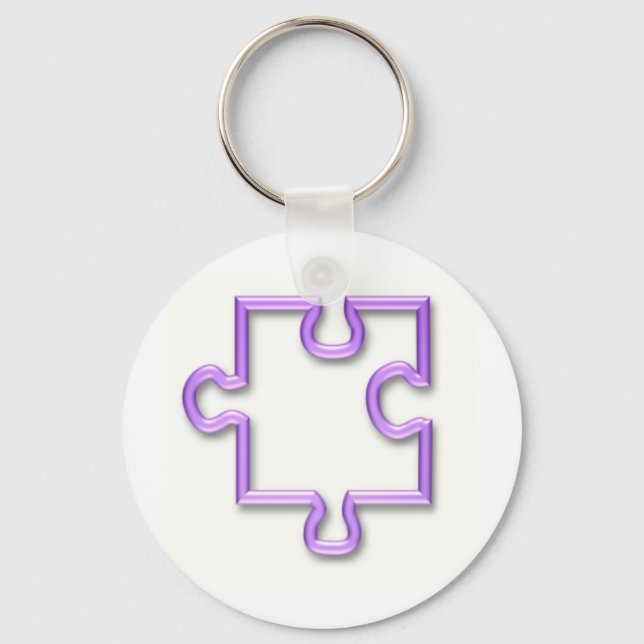 Jigsåg Cutout Keychain Nyckelring (Framsida)