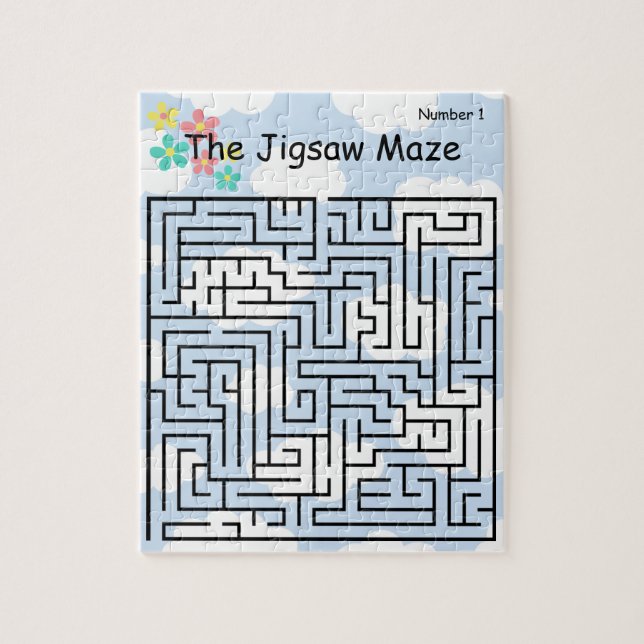 JIGSAW MAZE PUZZLE - nummer 1 Pussel (Vertikal)
