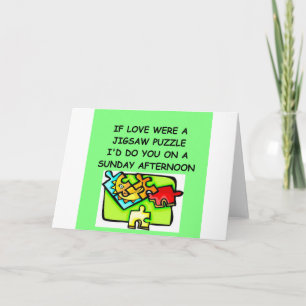 JIGSAW puzzle älskare Helgkort
