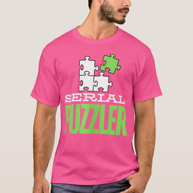 Jigsaw Puzzle Funny Puzzle Serial Puzzler T Shirt (Framsida)