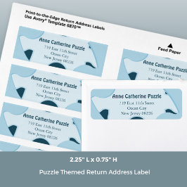 Jigsaw Puzzle Kids Birthday Party Return Address Returadress Etikett