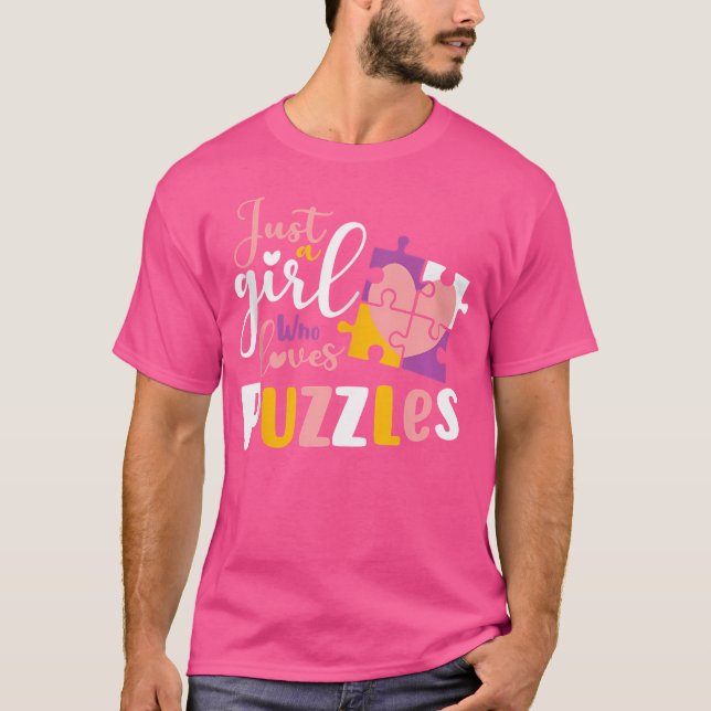 Jigsaw Puzzle Lover Games  Just A Girl Who Loves P T Shirt (Framsida)