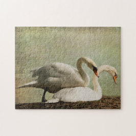 JIGSAW PUZZLE-NESTING SWANS PUSSEL