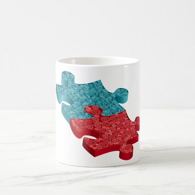 Jigsaw Puzzle Pieces Kaffemugg (Skapare uppladdad)
