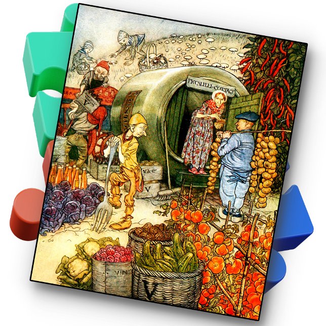 JIGSAW PUZZLE - Vegetabiliskt Garden - Vintage Pussel (Skapare uppladdad)