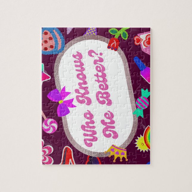 Jigsaw Puzzles – Cute Retro Typography Design for  Pussel (Vertikal)