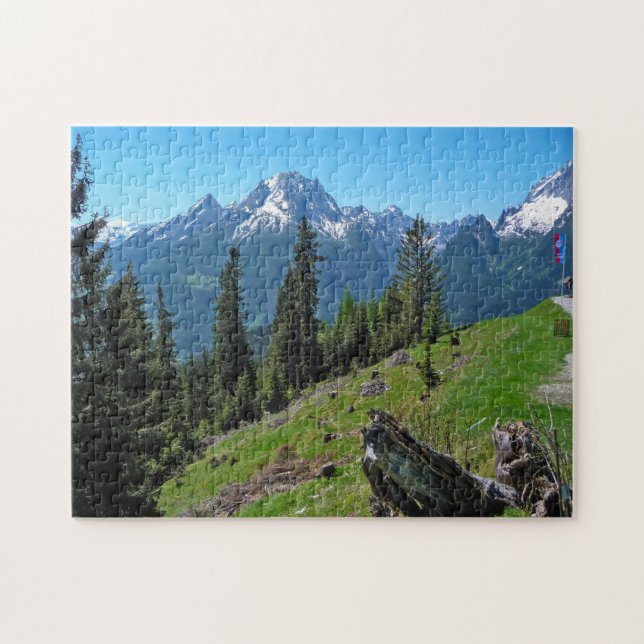 Jigsaws Berchtesgaden Massif Tyskland. Pussel (Horisontell)