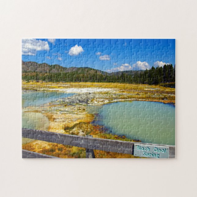 Jigsaws Black Opal Vår Yellowstone. Pussel (Horisontell)