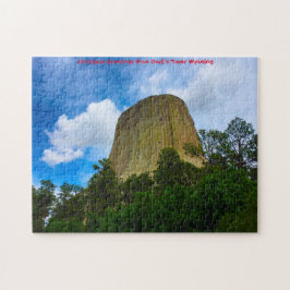 Jigsaws Djävulen Torn Wyoming USA. Jigszle Puzzle Pussel