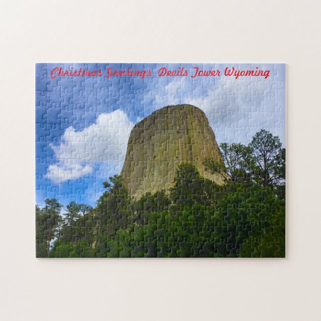 Jigsaws Djävulen Torn Wyoming USA. Pussel (Horisontell)