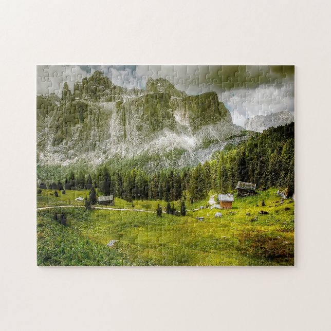 Jigsaws Dolomites South Tyrol Alpine. Pussel (Horisontell)