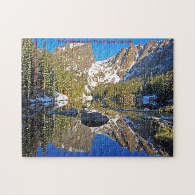 Jigsaws Dream Sjö Colorado USA. Jigszle Puzzle Pussel (Horisontell)