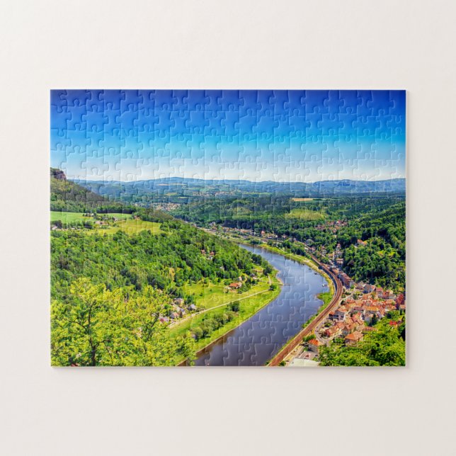 Jigsaws Elbe Valley Schweiz. Pussel (Horisontell)