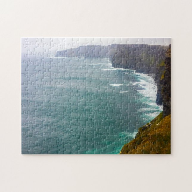 Jigsaws Klipporna Moher Irland. Pussel (Horisontell)