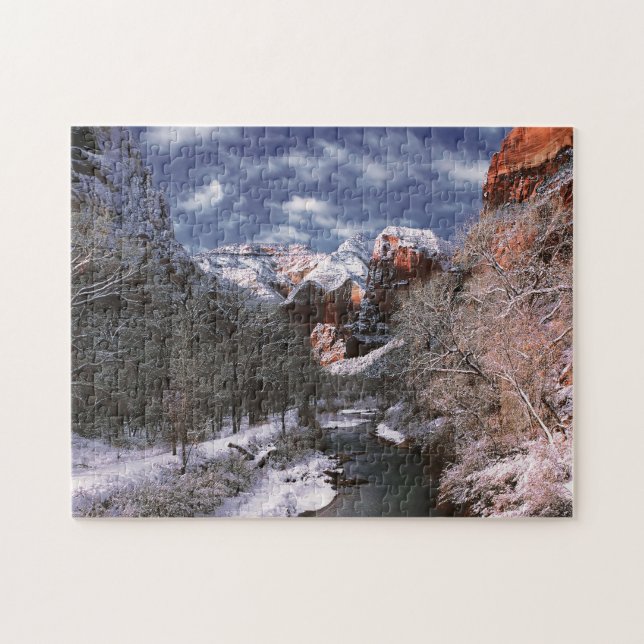 Jigsaws Virgin River Zion National Park. Pussel (Horisontell)