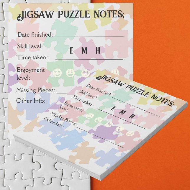 Jigspusslets anteckningar för puzzler fanatic anteckningsblock (puzzle notes)