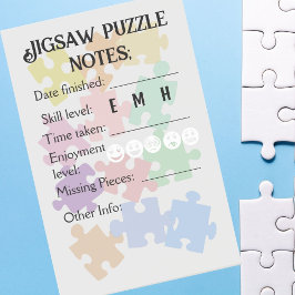 Jigspusslets anteckningar för puzzler fanatic post-it block