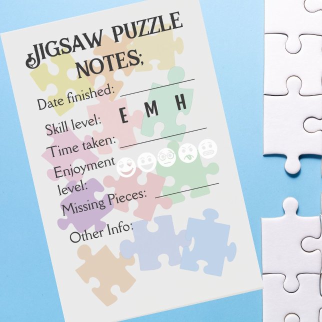 Jigspusslets anteckningar för puzzler fanatic post-it block (Jigsaw notes)