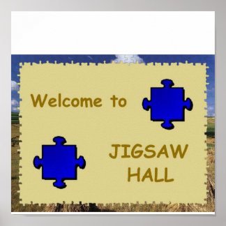 Jigszawa Hall Sign Poster