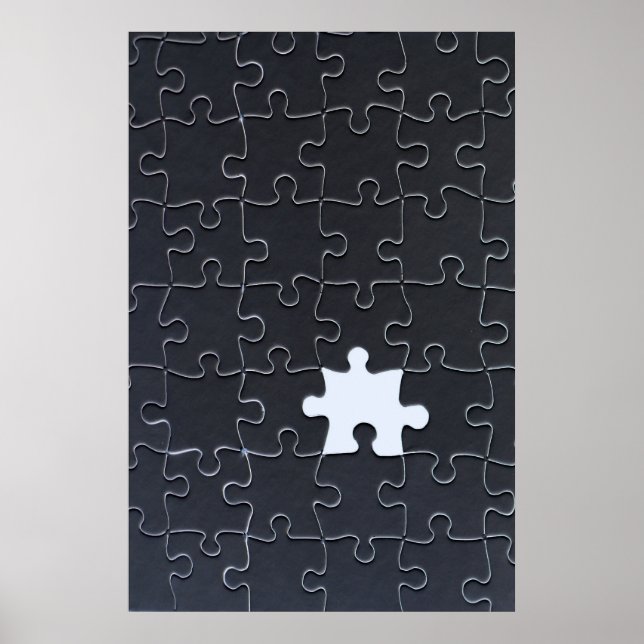 Jigszawa Puzzle Biet svart saknas Poster (Framsidan)
