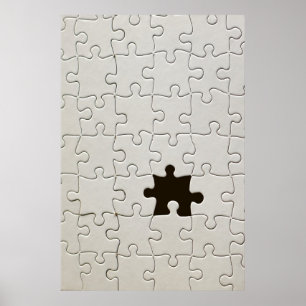 Jigszawa Puzzle Biet White saknas Poster