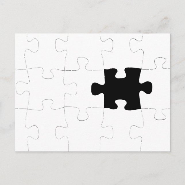 Jigszawa Puzzle med saknade Biet Vykort (Framsida)