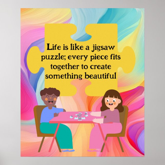 Jigszle Puzzle älskare-gåva poster livet (Framsidan)