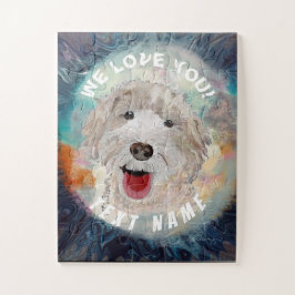 Jigszle Puzzle av alla storlekar Cute Labradoodle  Pussel