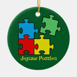 Jigszle Puzzle Biet Design Ceramic Ornamic Julgransprydnad Keramik
