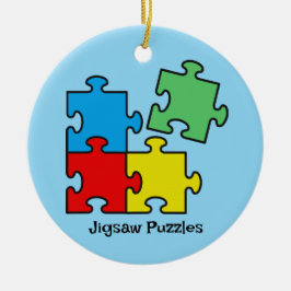 Jigszle Puzzle Biet Design Ceramic Ornamic Julgransprydnad Keramik