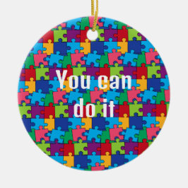 Jigszle Puzzle Biet keramisk prydnadsföremål Julgransprydnad Keramik