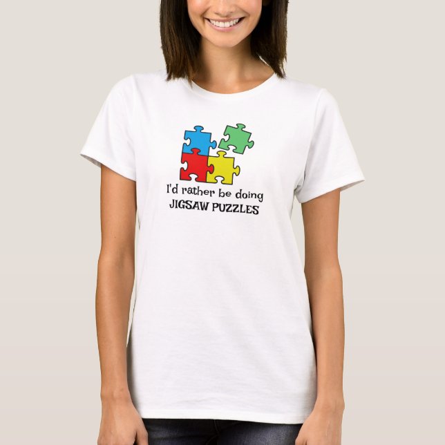 Jigszle Puzzle Biet Tee Shirt T-Shirt (Framsida)