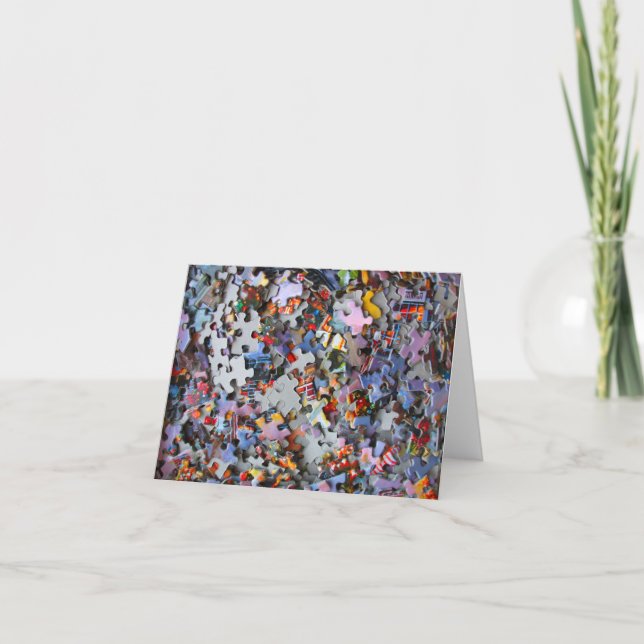 Jigszle Puzzle Delar Blankt kort (Framsida)