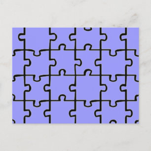 Jigszle Puzzle Delar Mönster ANPASSNINGSBAR FÄRG Vykort