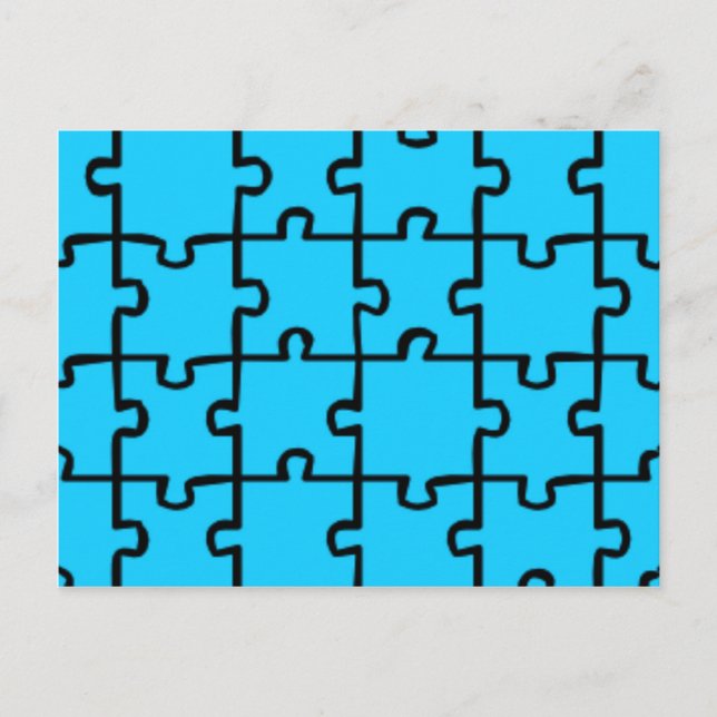 Jigszle Puzzle Delarare Mönster 3 Vykort (Framsida)