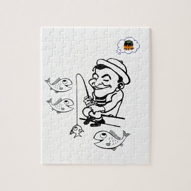 Jigszle Puzzle Fisherman Pussel (Vertikal)