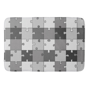 Jigszle Puzzle Grått Tones Badrumsmatta