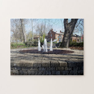 Jigszle Puzzle - Kingston Ontario Park Fontän Pussel