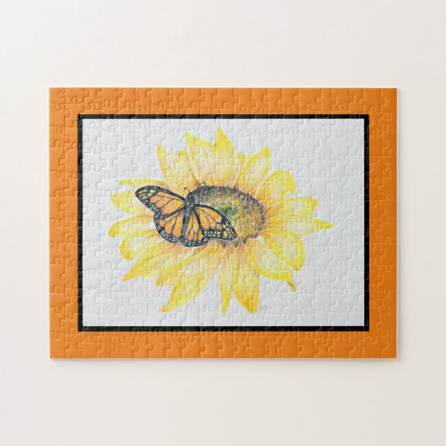 Jigszle Puzzle Monarch på Solros Pussel (Horisontell)