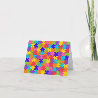 Jigszle Puzzle mönster - Multifärgaden Delarare Kort