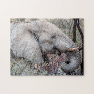 Jigszle Puzzle Porträtt i en elefant Pussel