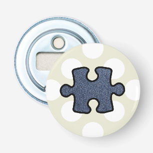 Jigszle Puzzle, Puzzle Biet, Blue Denim, Jeans Flasköppnare