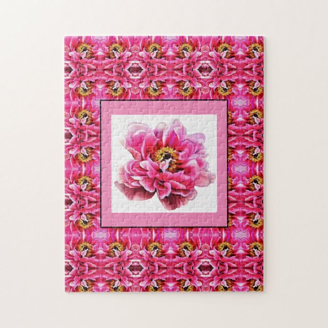 Jigszle Puzzle Rosa Peony Pussel (Vertikal)